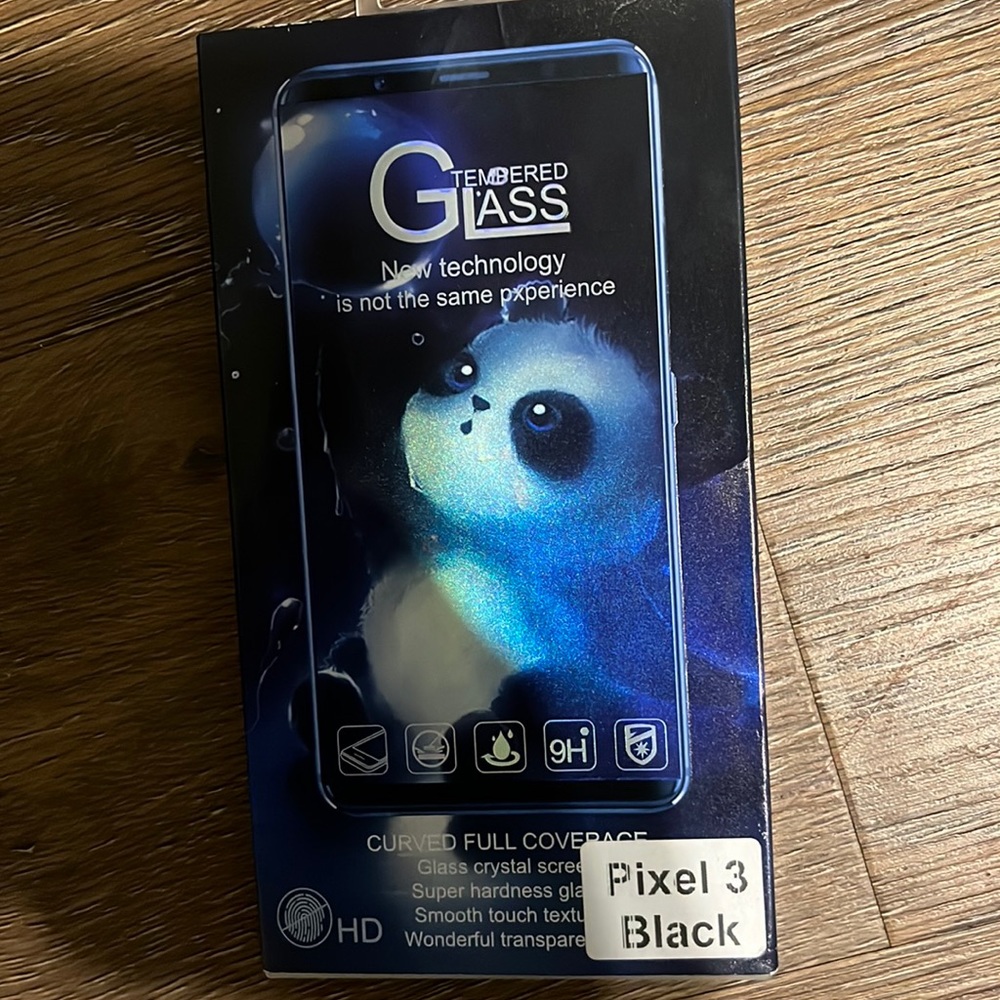 Pixel 3 black tempered glass screen protector